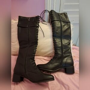 Only Maker Knee - High Laceup Boots